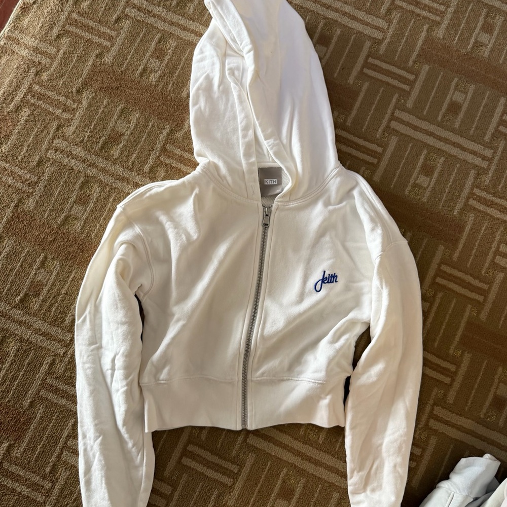 Women's White Hoodie Jacket